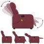 Sillón de masaje elevable eléctrico tela rojo tinto de , Sillones - Ref: Foro24-3206825, Precio: 339,07 €, Descuento: %