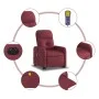 Sillón de masaje elevable eléctrico tela rojo tinto de , Sillones - Ref: Foro24-3206825, Precio: 339,07 €, Descuento: %