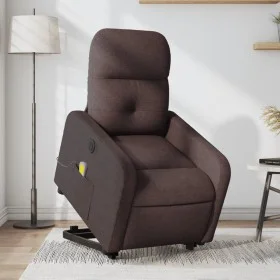 Sillón masaje eléctrico reclinable elevable tela marrón oscuro de , Sillones - Ref: Foro24-3206827, Precio: 322,91 €, Descuen...