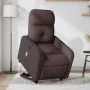 Sillón masaje eléctrico reclinable elevable tela marrón oscuro de , Sillones - Ref: Foro24-3206827, Precio: 322,91 €, Descuen...
