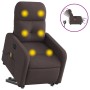 Elektrischer Massagesessel mit hochklappbarer Liege, dunkelbrauner Stoff von , Sessel - Ref: Foro24-3206827, Preis: 317,07 €,...