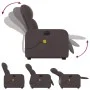 Sillón masaje eléctrico reclinable elevable tela marrón oscuro de , Sillones - Ref: Foro24-3206827, Precio: 322,91 €, Descuen...