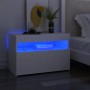 Nachttisch-LED-Leuchten, 2 Stück, weißes Sperrholz, 60 x 35 x 40 cm von vidaXL, Nachttische - Ref: Foro24-3082775, Preis: 89,...