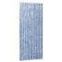 Mosquito net curtain chenille blue, white, and silver 100x220 cm by vidaXL, Mosquito nets for windows - Ref: Foro24-284275, P...