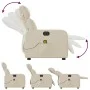 Sillón reclinable de masaje eléctrico tela color crema de , Sillones - Ref: Foro24-3206698, Precio: 272,71 €, Descuento: %