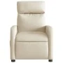 Sillón reclinable de masaje eléctrico tela color crema de , Sillones - Ref: Foro24-3206698, Precio: 272,71 €, Descuento: %