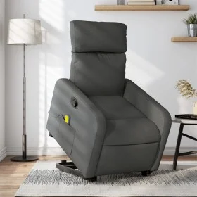 Silla de masaje reclinable de pie de tela gris oscuro de , Sillones - Ref: Foro24-3206709, Precio: 302,63 €, Descuento: %