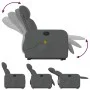 Silla de masaje reclinable de pie de tela gris oscuro de , Sillones - Ref: Foro24-3206709, Precio: 302,63 €, Descuento: %