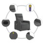 Silla de masaje reclinable de pie de tela gris oscuro | Foro24.es | Tu tienda online para hogar, jardín y más Foro24.es