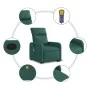 Silla de masaje reclinable de pie de tela verde oscura de , Sillones - Ref: Foro24-3206714, Precio: 291,33 €, Descuento: %