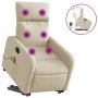 Silla de masaje reclinable de pie de tela color crema de , Sillones - Ref: Foro24-3206716, Precio: 308,25 €, Descuento: %