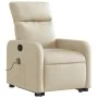 Silla de masaje reclinable de pie de tela color crema de , Sillones - Ref: Foro24-3206716, Precio: 308,25 €, Descuento: %