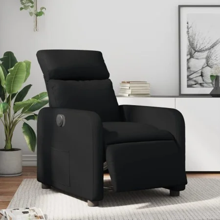 Sillón reclinable eléctrico de cuero sintético negro de , Sillones - Ref: Foro24-3206735, Precio: 239,50 €, Descuento: %
