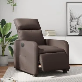Brown Faux Leather Power Recliner by , Armchairs - Ref: Foro24-3206737, Price: 240,33 €, Discount: %