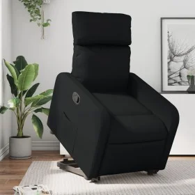 Black artificial leather liftable recliner chair by , Armchairs - Ref: Foro24-3206749, Price: 272,83 €, Discount: %