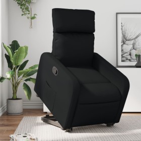 Sillón reclinable elevable cuero artificial negro de , Sillones - Ref: Foro24-3206749, Precio: 254,54 €, Descuento: %