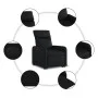 Sillón reclinable elevable cuero artificial negro de , Sillones - Ref: Foro24-3206749, Precio: 271,98 €, Descuento: %