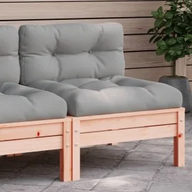 Garden sofa without armrests with solid wood cushions Douglas by , Modular outdoor sofas - Ref: Foro24-838159, Price: 80,10 €...