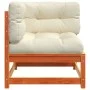 Garten-Ecksofas und Kissen, 2 Stück, wachsbraunes Kiefernholz von , Modulare Sofas für den Außenbereich - Ref: Foro24-838074,...