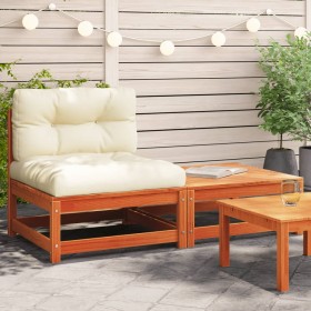 Garden sofa without armrests with cushions and footrest by , Modular outdoor sofas - Ref: Foro24-838138, Price: 121,65 €, Dis...