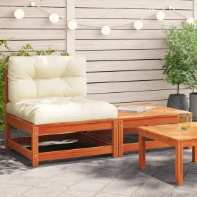 Garden sofa without armrests with cushions and footrest by , Modular outdoor sofas - Ref: Foro24-838138, Price: 120,56 €, Dis...