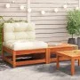 Garden sofa without armrests with cushions and footrest by , Modular outdoor sofas - Ref: Foro24-838138, Price: 120,56 €, Dis...