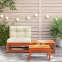 Garden sofa without armrests with cushions and footrest by , Modular outdoor sofas - Ref: Foro24-838138, Price: 121,65 €, Dis...