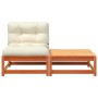 Garden sofa without armrests with cushions and footrest by , Modular outdoor sofas - Ref: Foro24-838138, Price: 121,65 €, Dis...