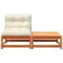 Garden sofa without armrests with cushions and footrest by , Modular outdoor sofas - Ref: Foro24-838138, Price: 120,56 €, Dis...