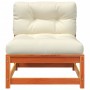 Garden sofa without armrests with cushions and footrest by , Modular outdoor sofas - Ref: Foro24-838138, Price: 121,65 €, Dis...