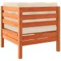 Garten-Ecksofa und wachsbraune Kissen aus Kiefernholz von , Modulare Sofas für den Außenbereich - Ref: Foro24-838150, Preis: ...