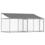 Dach und Türen des Hundekäfigs aus grau verzinktem Stahl, 4 x 2 x 2 m von , Hundehütten und Zäune - Ref: Foro24-3209563, Prei...