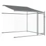 Dach und Türen des Hundekäfigs aus grau verzinktem Stahl, 4 x 2 x 2 m von , Hundehütten und Zäune - Ref: Foro24-3209563, Prei...