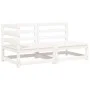 2-Sitzer-Gartensofa mit massiven Kissen aus weißem Kiefernholz von , Modulare Sofas für den Außenbereich - Ref: Foro24-838119...