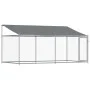 Dog cage roof and door gray galvanized steel 4x2x2 m by , Dog kennels and fences - Ref: Foro24-3209568, Price: 242,79 €, Disc...