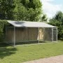 Dog cage roof and door gray galvanized steel 4x2x2 m by , Dog kennels and fences - Ref: Foro24-3209568, Price: 242,79 €, Disc...