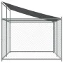 Dog cage roof and door gray galvanized steel 4x2x2 m by , Dog kennels and fences - Ref: Foro24-3209568, Price: 242,79 €, Disc...