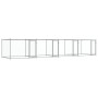 Dog cage with doors gray galvanized steel 8x2x1.5 m by , Dog kennels and fences - Ref: Foro24-3209575, Price: 369,15 €, Disco...