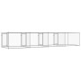 Dog cage with doors gray galvanized steel 8x2x1.5 m by , Dog kennels and fences - Ref: Foro24-3209575, Price: 369,15 €, Disco...
