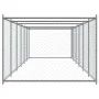 Dog cage with door gray galvanized steel 12x2x1.5 m by , Dog kennels and fences - Ref: Foro24-3209582, Price: 364,50 €, Disco...