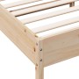 Bettgestell aus weißem Kiefernholz mit Kopfteil 150 x 200 cm von , Betten und Lattenroste - Ref: Foro24-842642, Preis: 110,78...