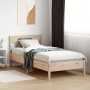 Estructura de cama con cabecero madera maciza pino 100x200 cm de , Camas y somieres - Ref: Foro24-842654, Precio: 93,36 €, De...