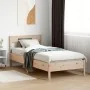 Estructura de cama con cabecero madera maciza pino 100x200 cm de , Camas y somieres - Ref: Foro24-842654, Precio: 92,52 €, De...