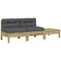 2-Sitzer-Gartensofa mit Kissen und Fußstütze von , Modulare Sofas für den Außenbereich - Ref: Foro24-838184, Preis: 157,64 €,...
