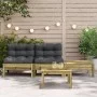 2-Sitzer-Gartensofa mit Kissen und Fußstütze von , Modulare Sofas für den Außenbereich - Ref: Foro24-838184, Preis: 157,64 €,...