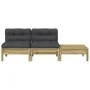 2-Sitzer-Gartensofa mit Kissen und Fußstütze von , Modulare Sofas für den Außenbereich - Ref: Foro24-838184, Preis: 157,64 €,...