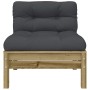 2-seater garden sofa with cushions and footrest by , Modular outdoor sofas - Ref: Foro24-838184, Price: 159,27 €, Discount: %