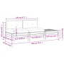 2-seater garden sofa with cushions and footrest by , Modular outdoor sofas - Ref: Foro24-838184, Price: 159,27 €, Discount: %