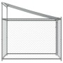 Jaula de perros techo y puerta acero galvanizado gris 2x2x2 m