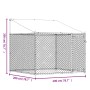 Dach und Tür des Hundekäfigs aus grau verzinktem Stahl, 2 x 2 x 2 m von , Hundehütten und Zäune - Ref: Foro24-172559, Preis: ...